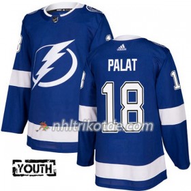 Tampa Bay Lightning Trikot Ondrej Palat 18 Adidas 2017-2018 Blau Authentic - Kinder